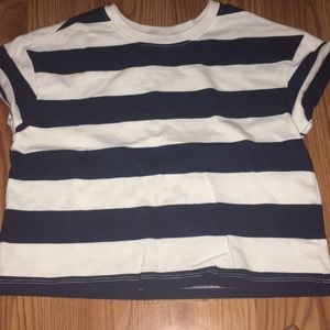 Girls (kids) navy & white striped shirt
